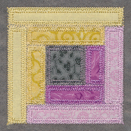 Log Cabin Quilt Block (In-the-Hoop)